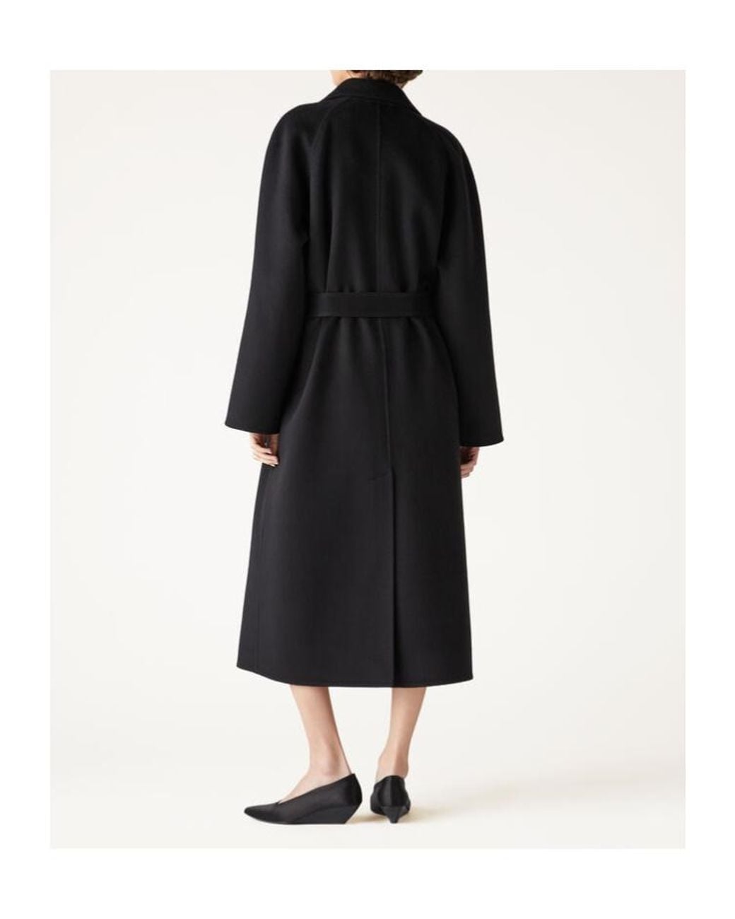 Loro Piana Black Double-Breasted Coat