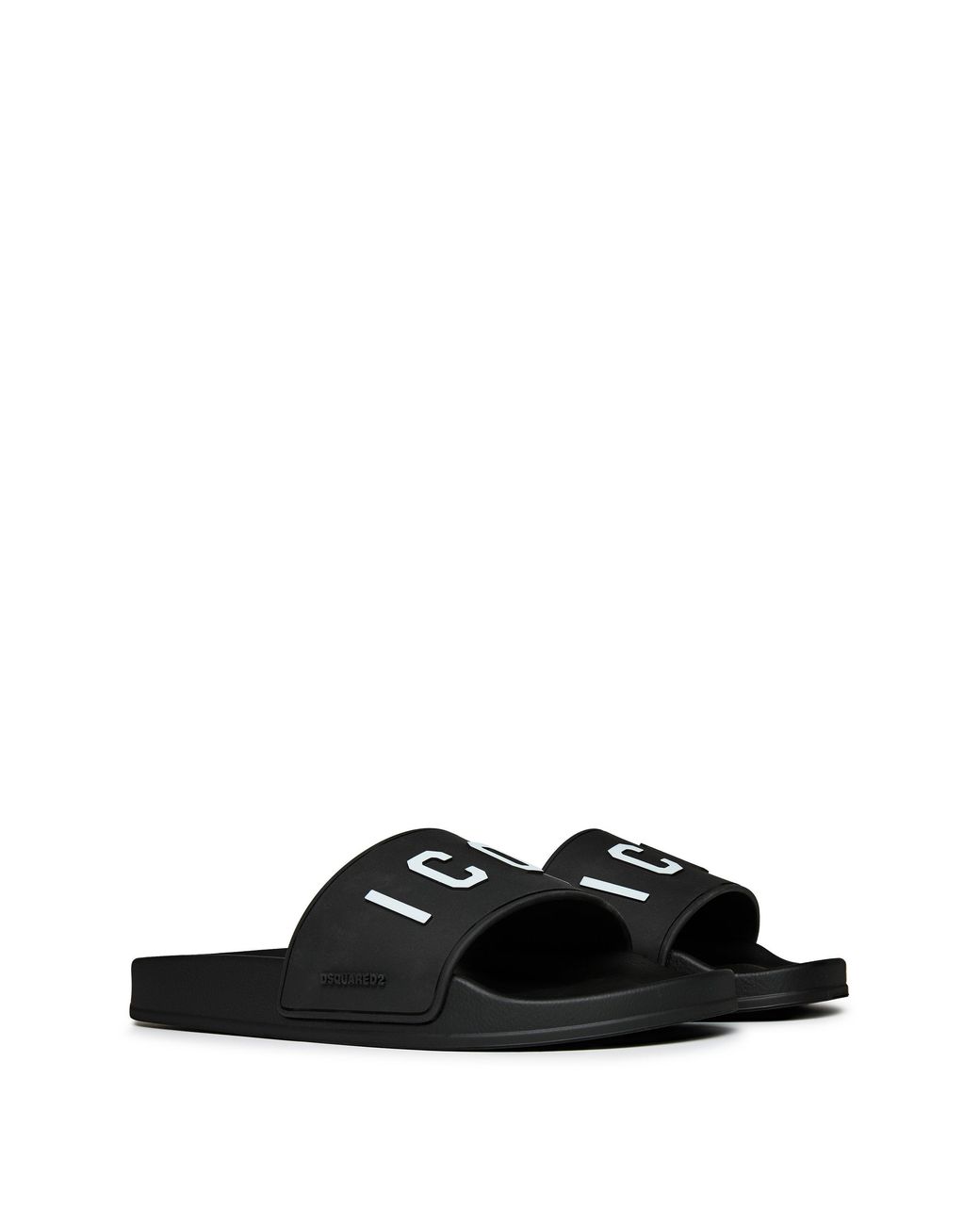 DSquared² White Printed Flat Slippers