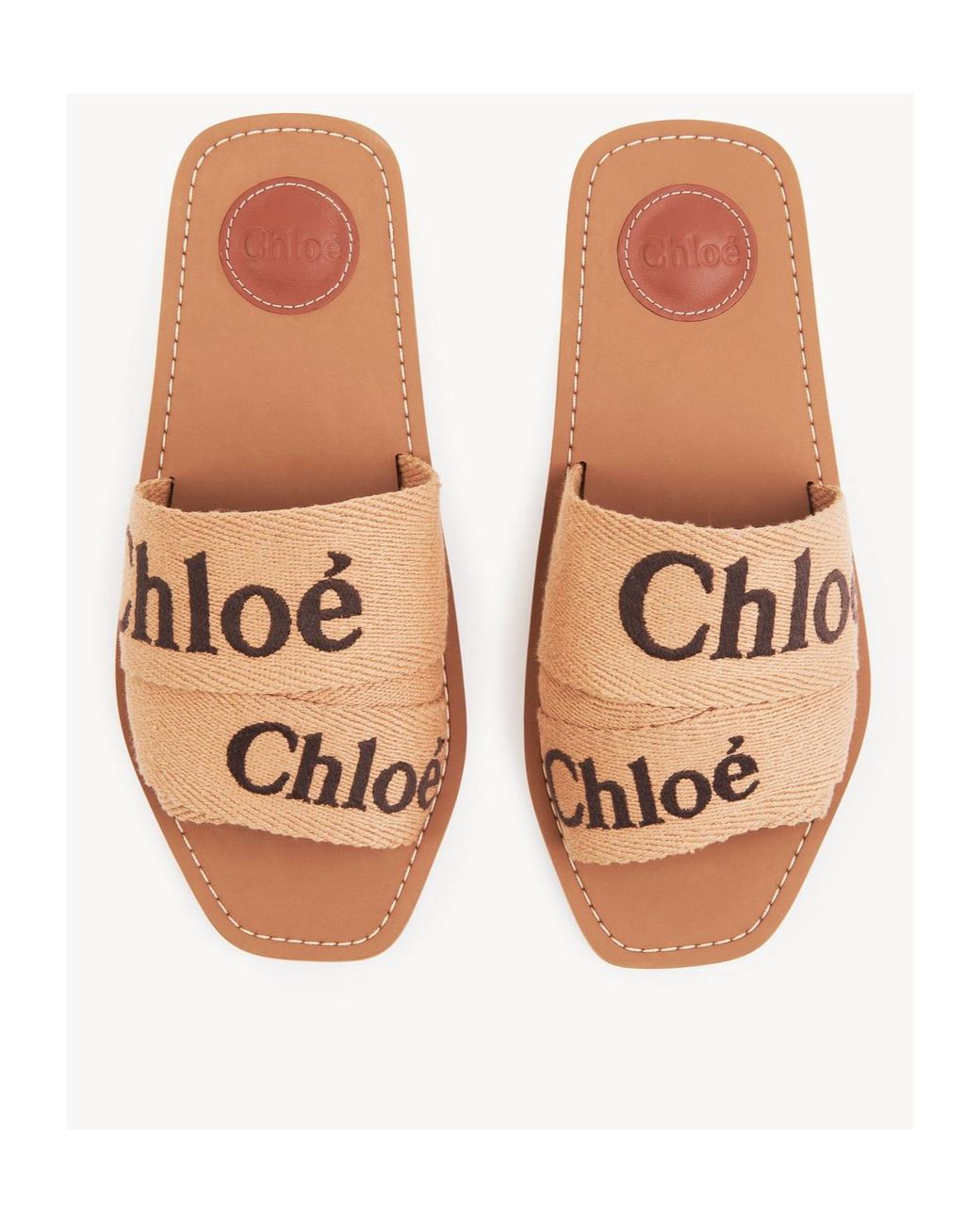 Chloé Brown Chloé Woody Flat Mules