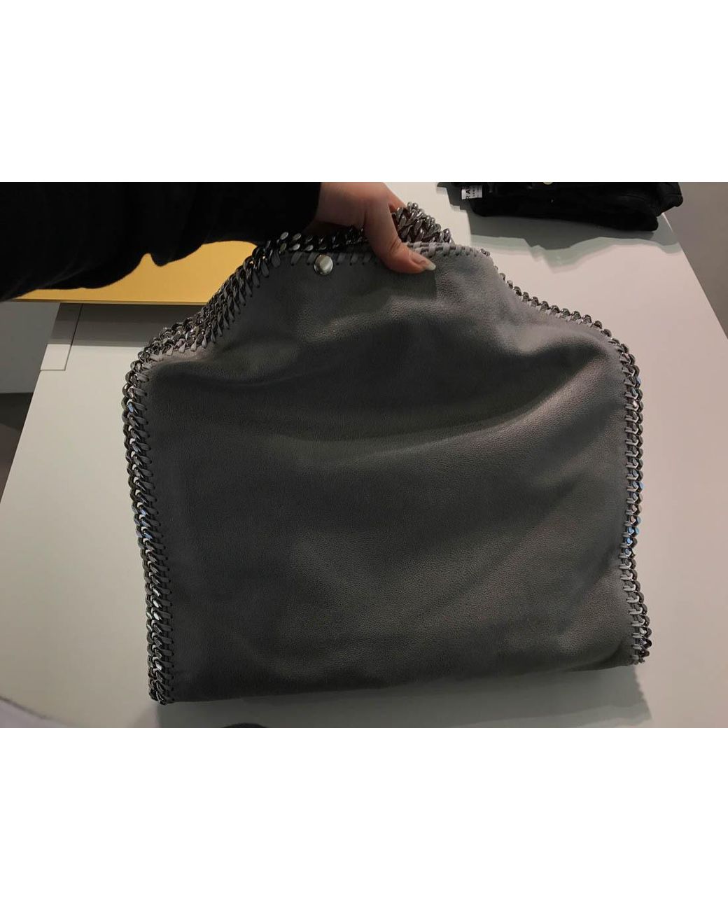 Stella McCartney Gray Falabella Chain-Linked Tote Bag