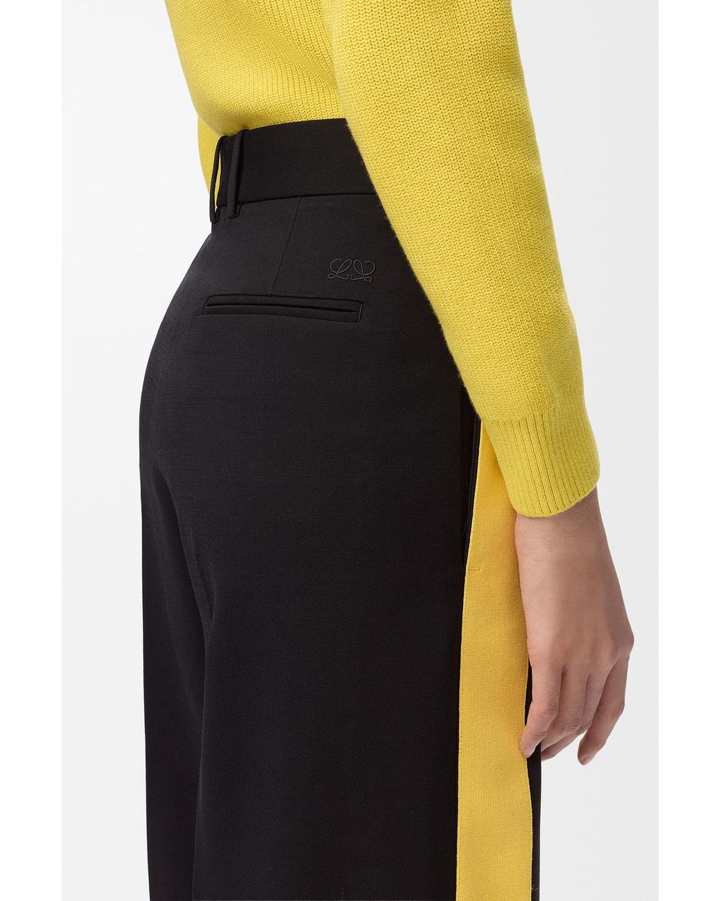 Loewe Blue Pleated Wide Leg Trousers