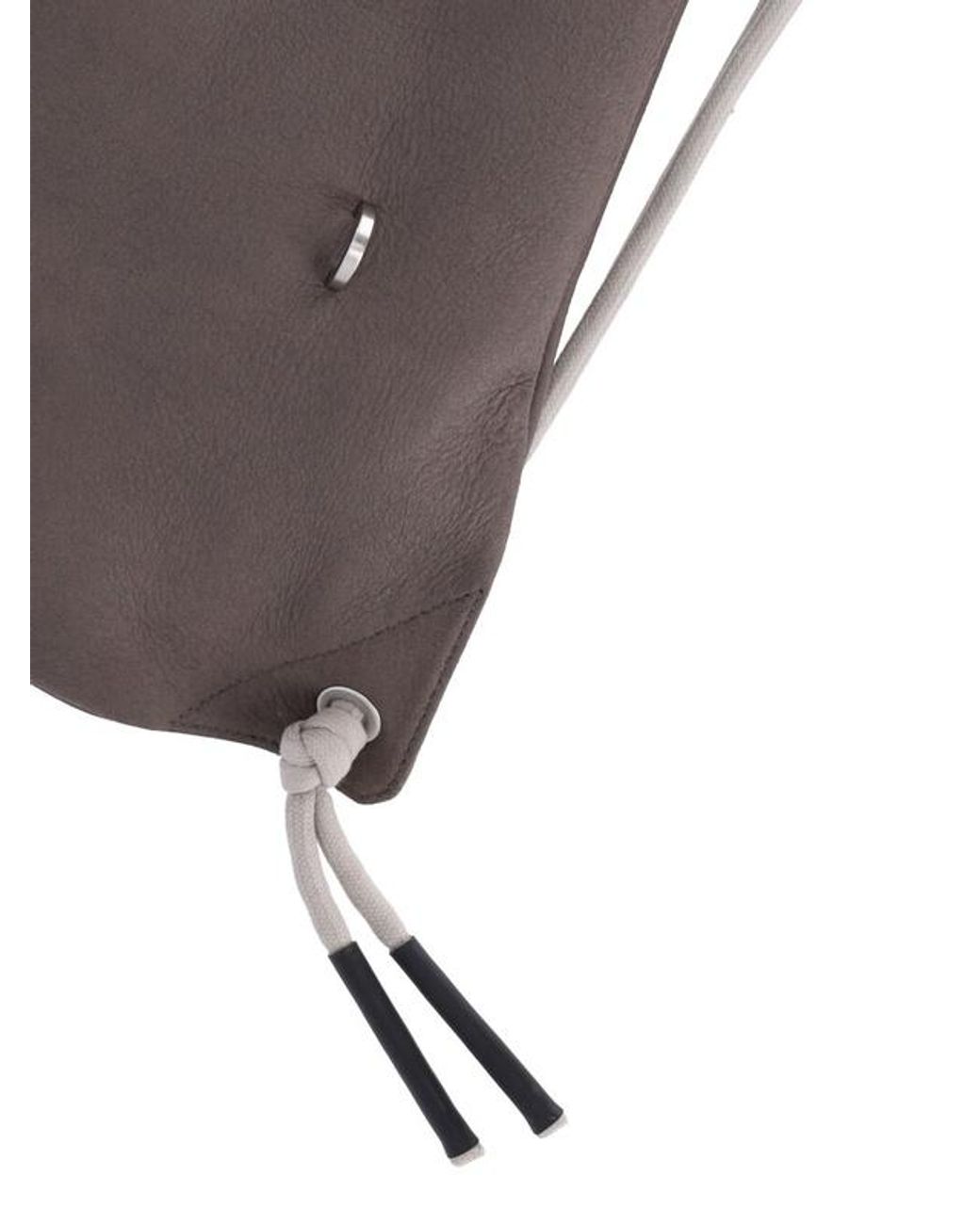 Rick Owens Brown Drawstring Backpack