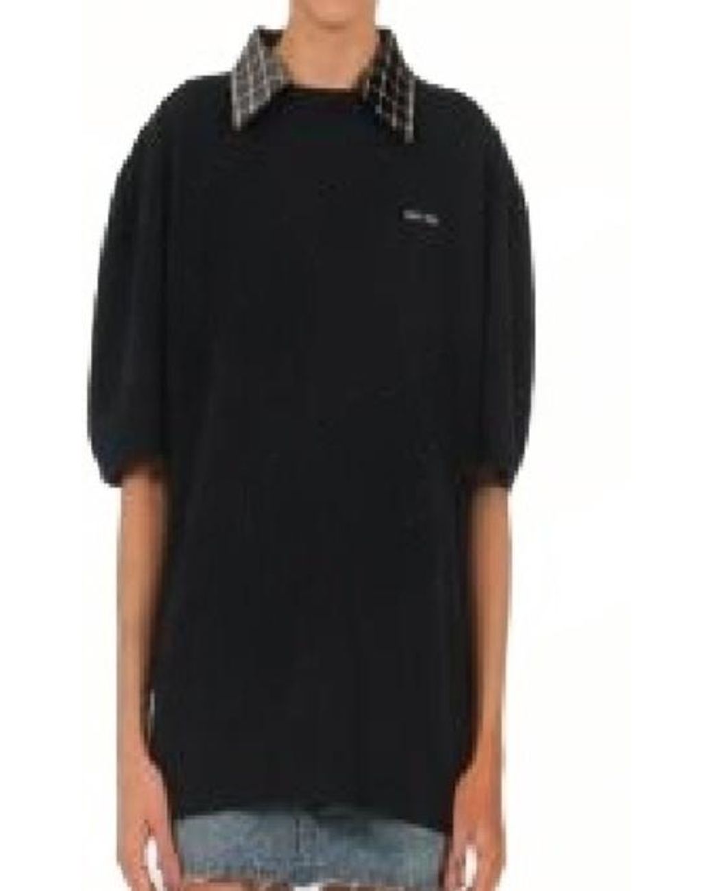 Miu Miu Black Short-Sleeved Knitwear
