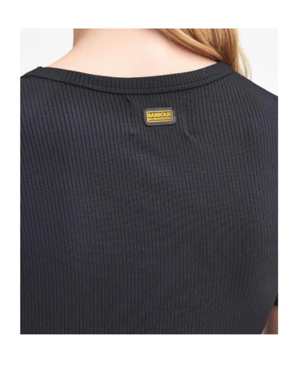 Barbour Black Hollow Neck T-Shirt