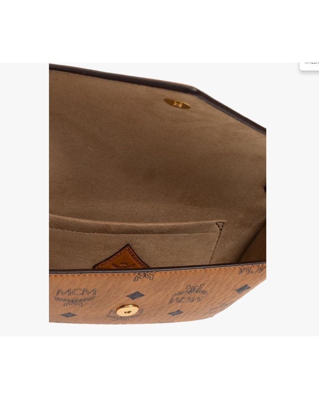 MCM Brown Flip Mini Bag