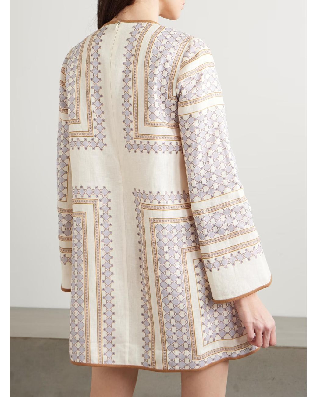 Zimmermann Natural Printed Mini Dress