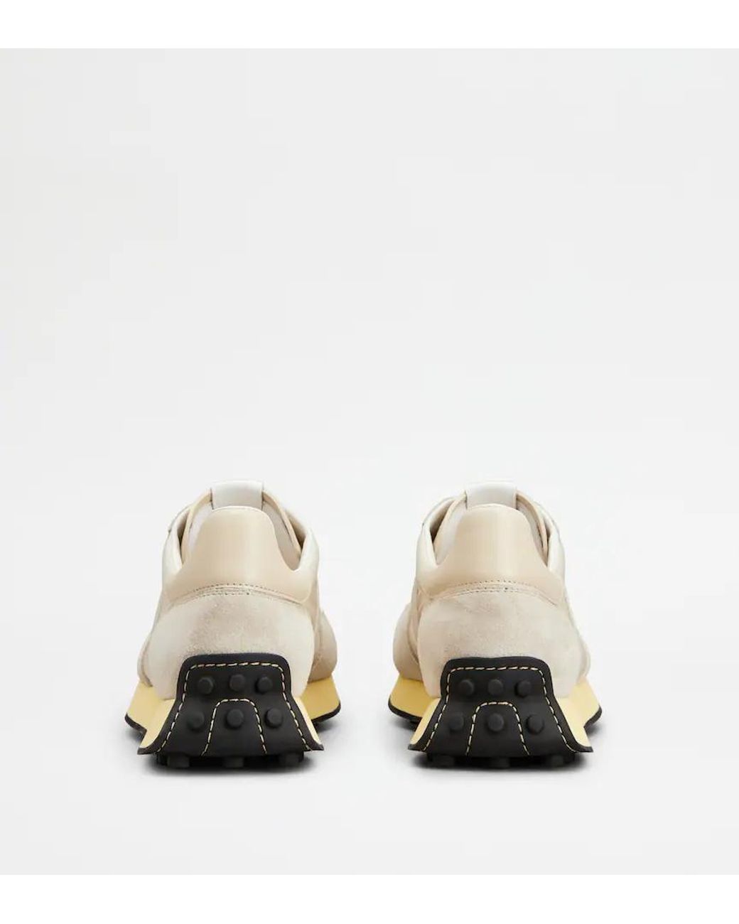 Tod's White Panelled Lace-Up Sneakers for men