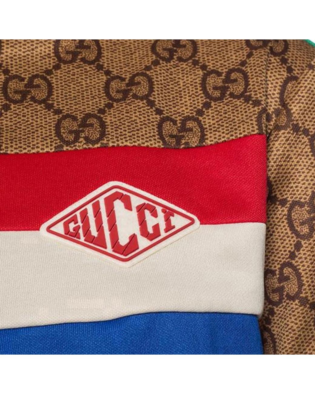 Gucci Blue Gg Technical Jersey Jacket