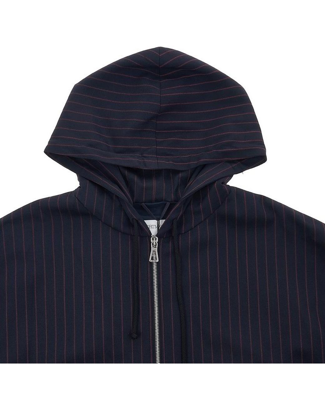 Max Mara Blue Long-Sleeved Hooded Casual Jacket
