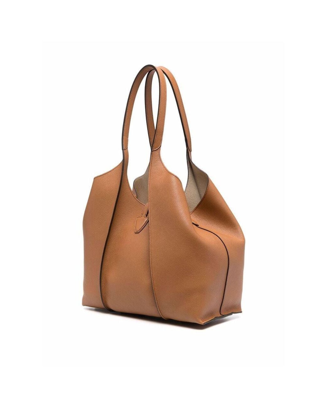 Tod's Brown T-Plaque Tote Bag