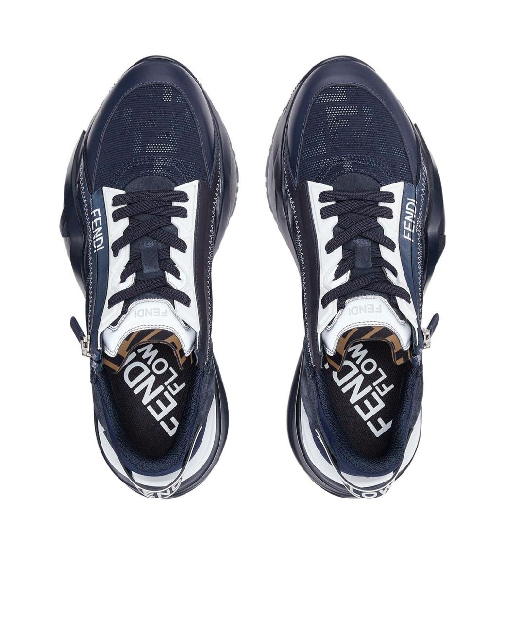 Fendi Blue Flow Slip-On Sneakers for men