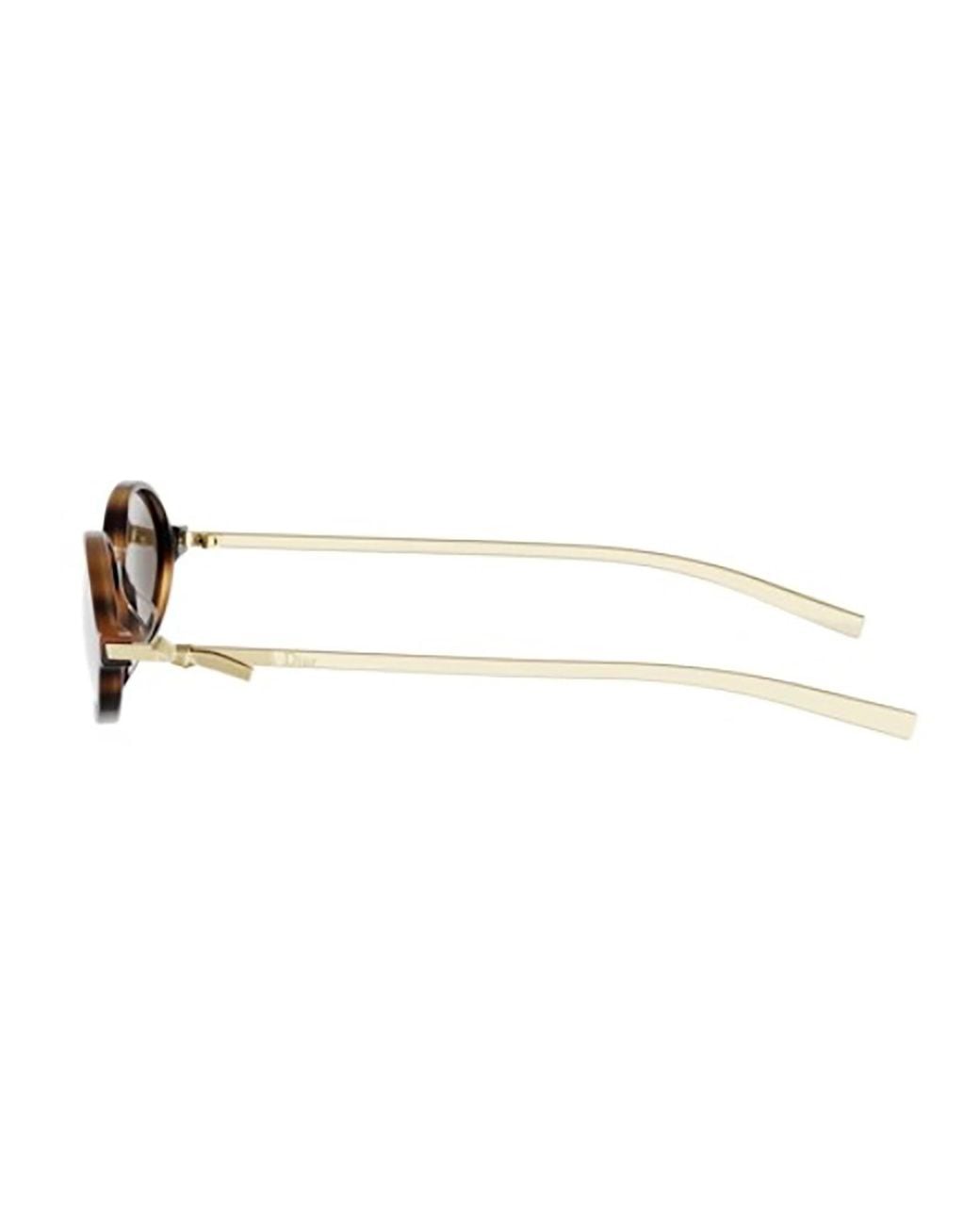 Dior White Eyewear Bow R2I Oval Frame Sunglasses