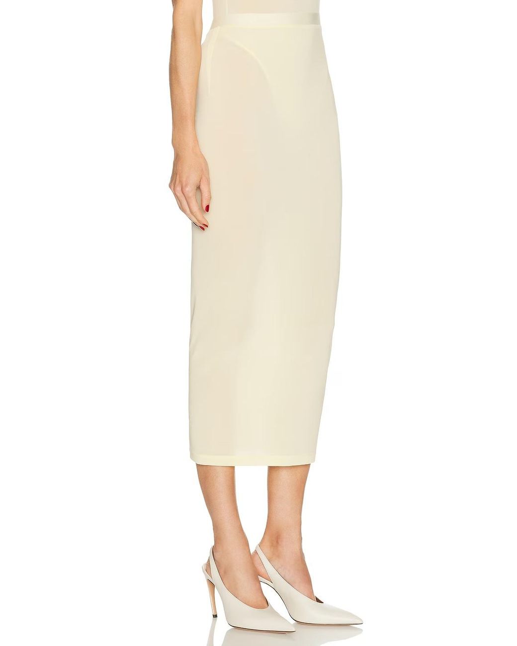 Wardrobe NYC Natural Sheer Skirt
