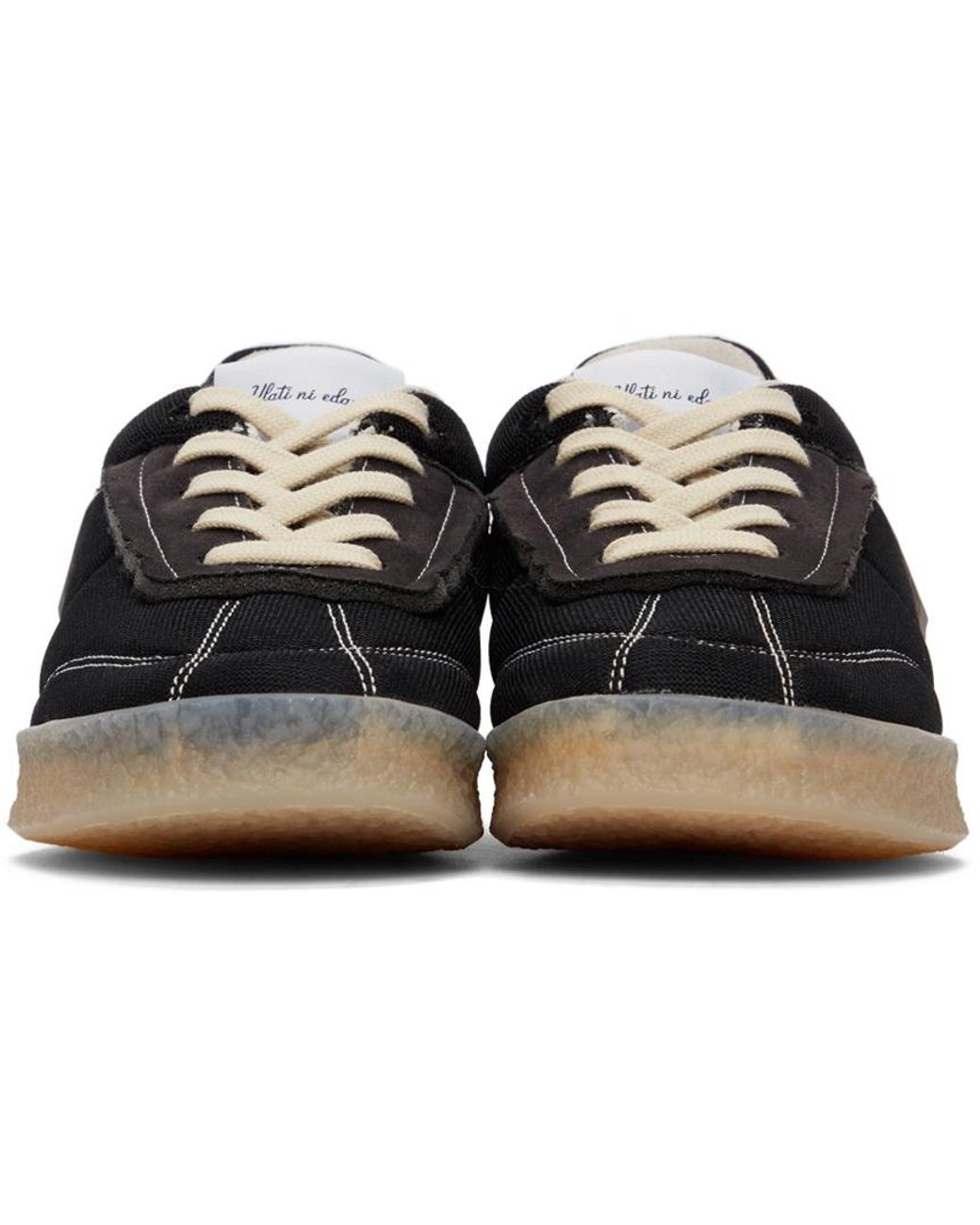 MM6 by Maison Margiela Black Inside Out 6 Court Sneakers