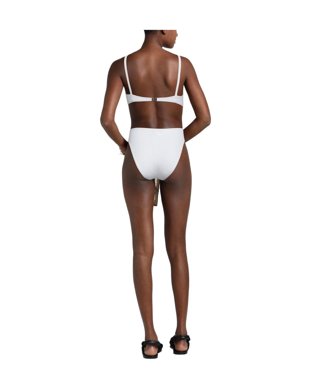 Dolce & Gabbana White Solid Color Onepiece Swimsuits