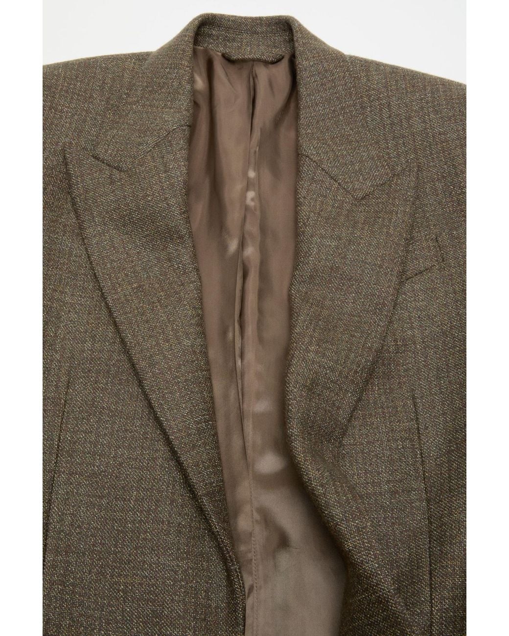 Acne Brown Wool Single-Breasted Coat for men