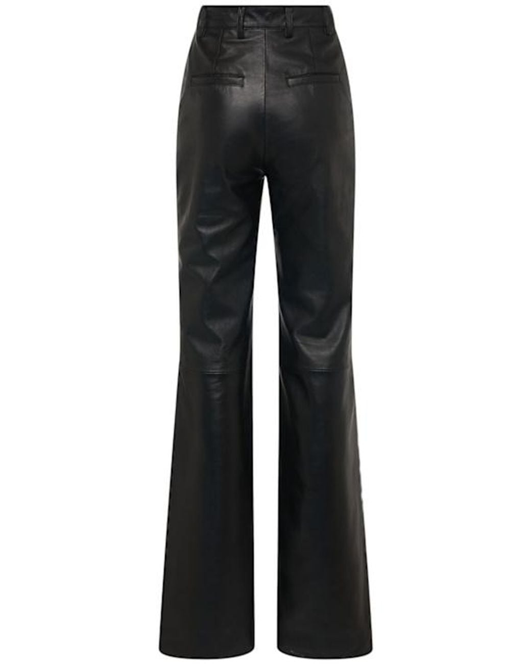 GIUSEPPE DI MORABITO Black Leather Flared Pants