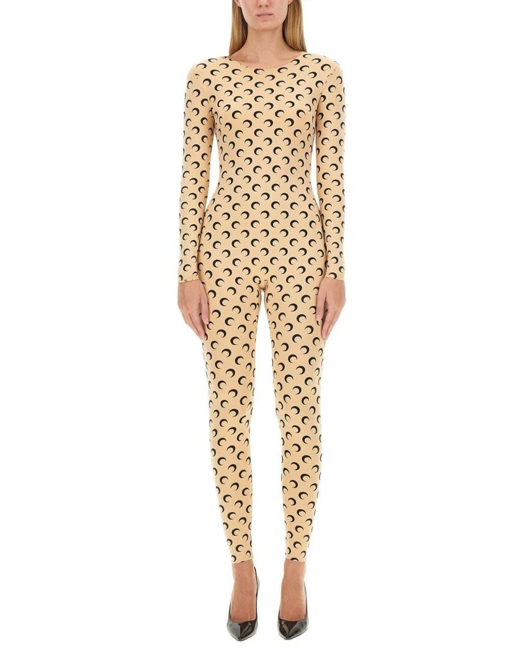 MARINE SERRE Natural Jersey Bodysuit