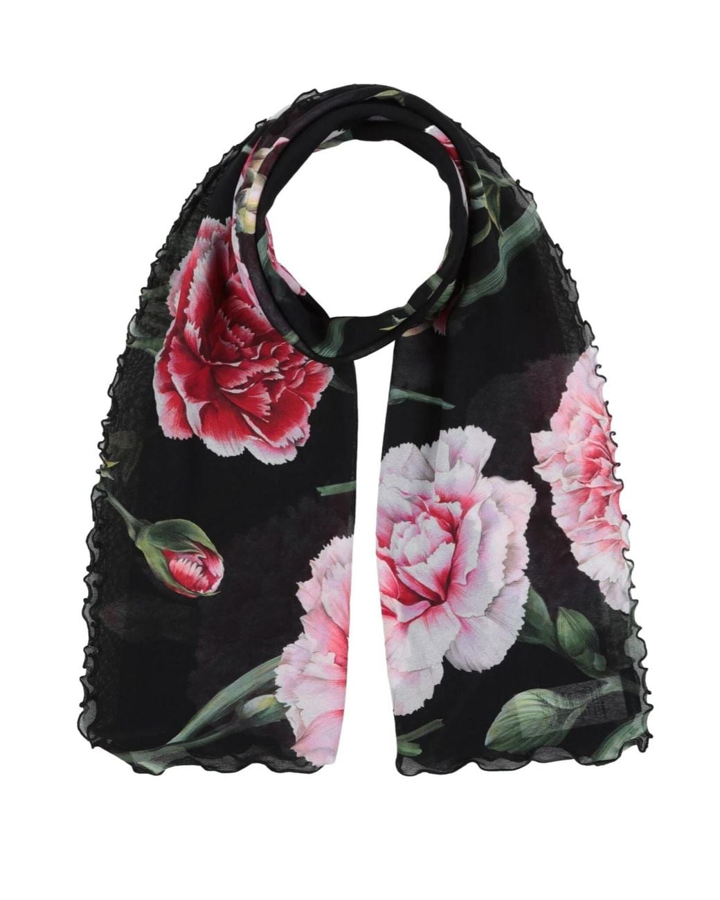 Dolce & Gabbana Red Floral Scarf