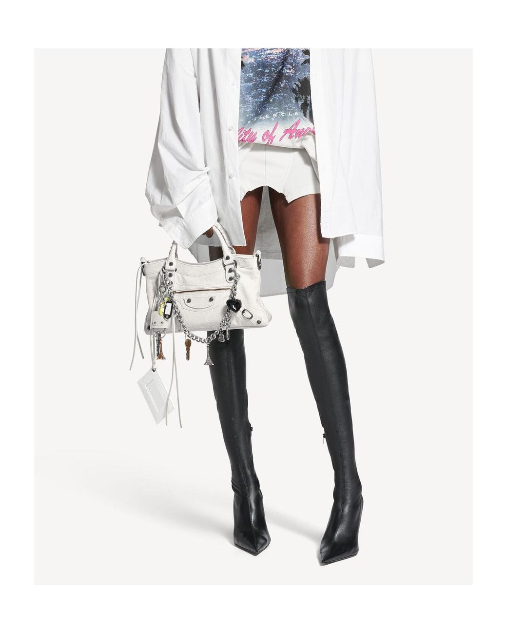Balenciaga White Le City First Bag