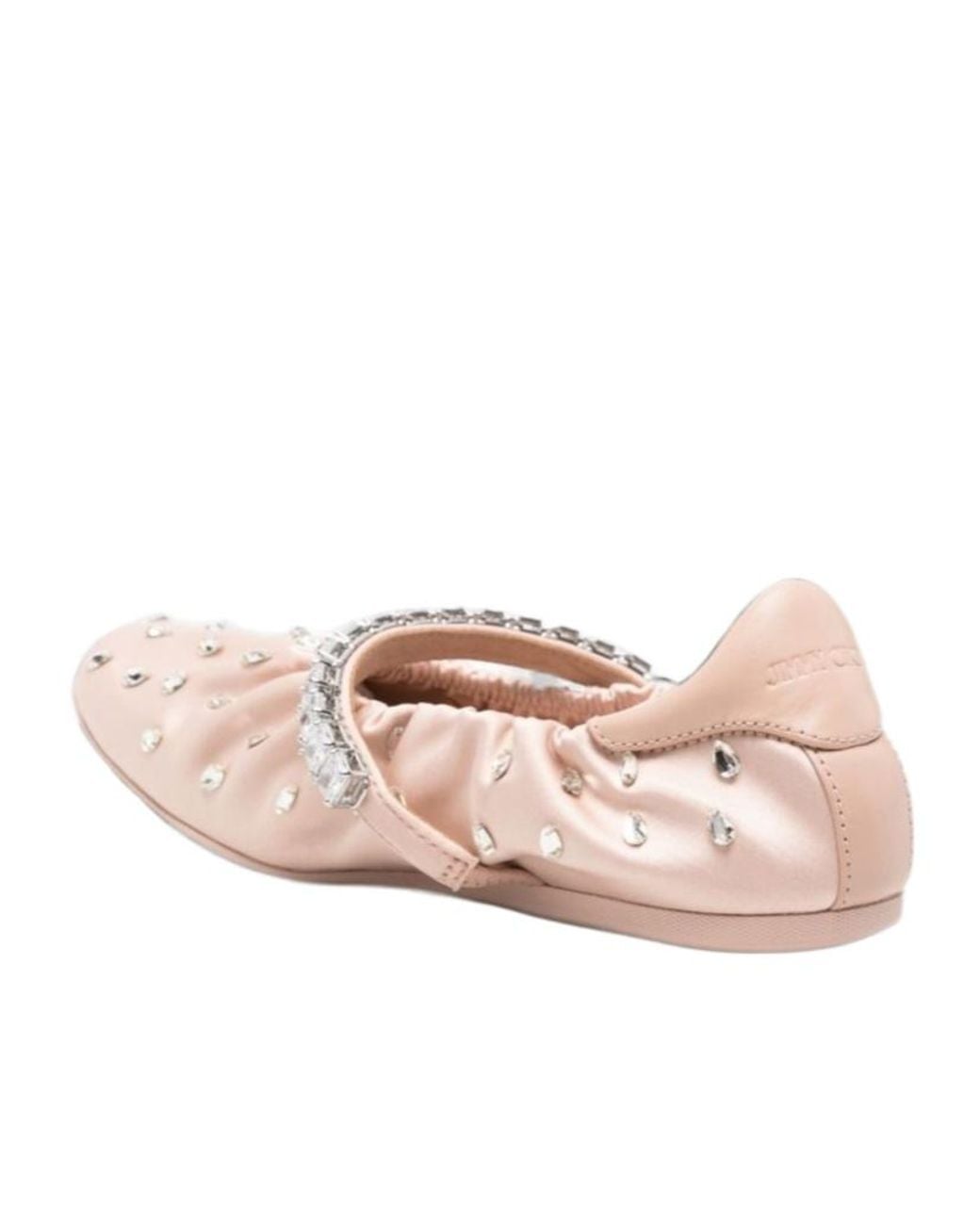 Jimmy Choo Pink Jade Embellished Ballet Flats