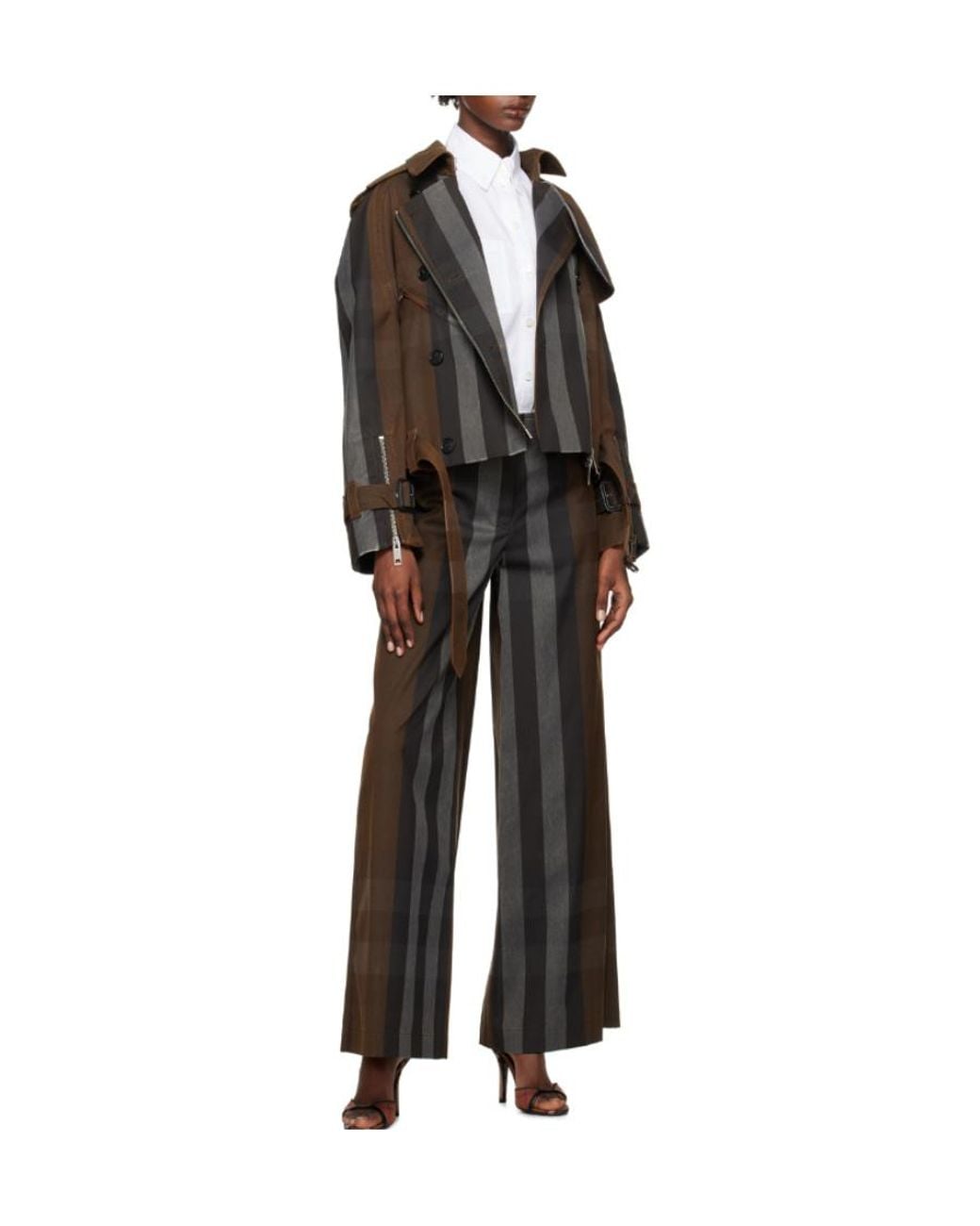 Burberry Brown Closure With Zip Pants