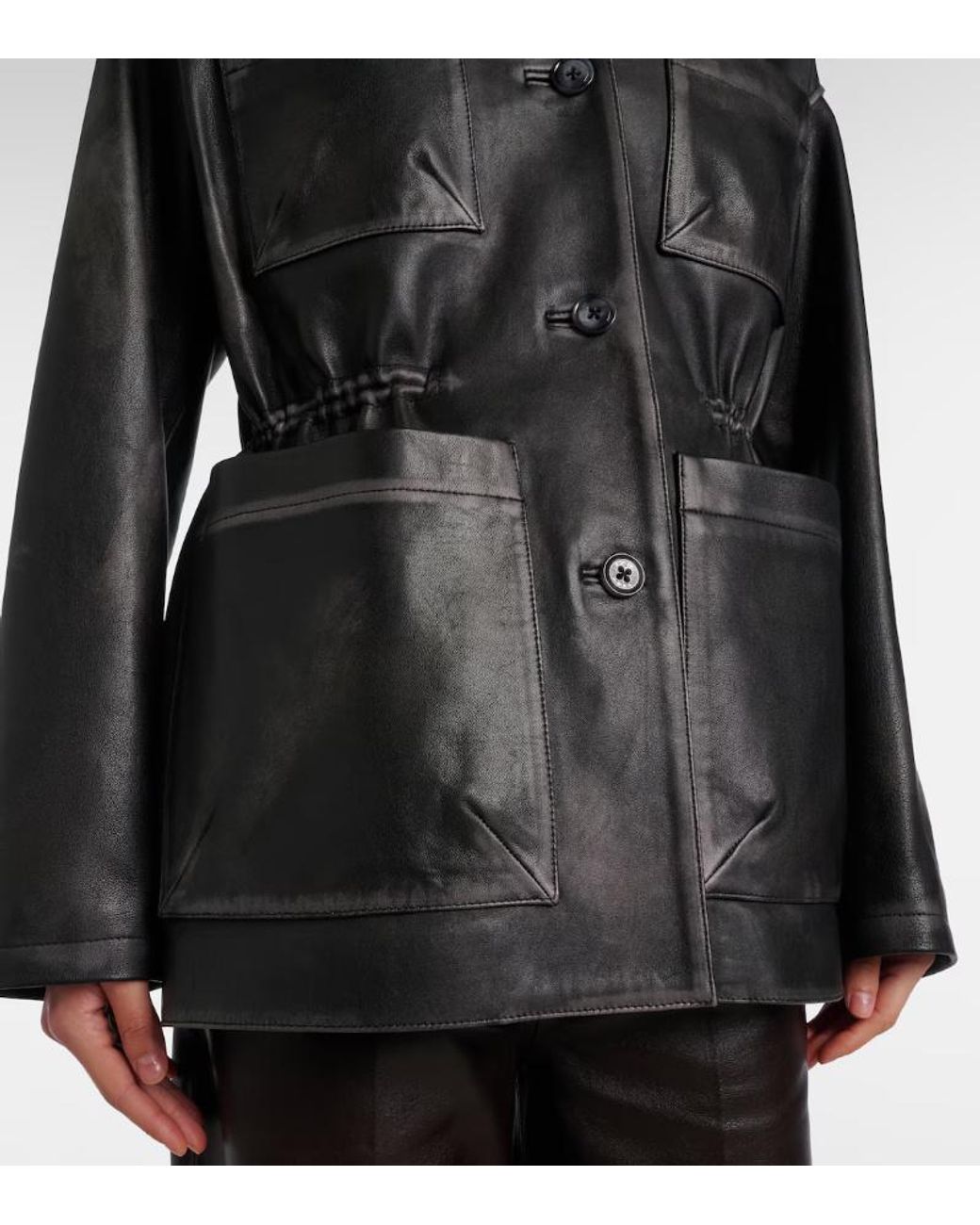 Dorothee Schumacher Black Sleek Statement Leather Jacket