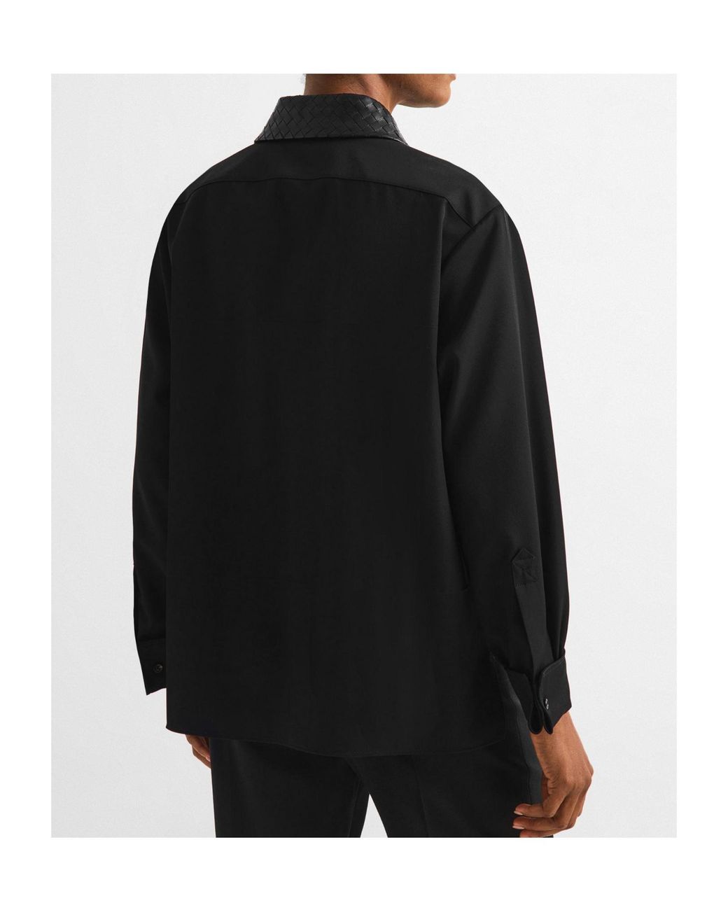 Bottega Veneta Black Long Sleeve Woven Shirt