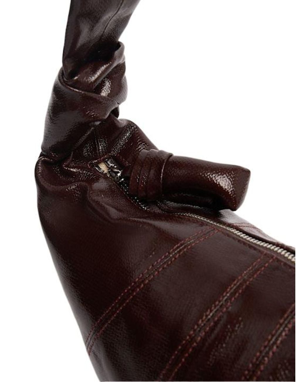Lemaire Brown Longstrap Crescent Bag for men