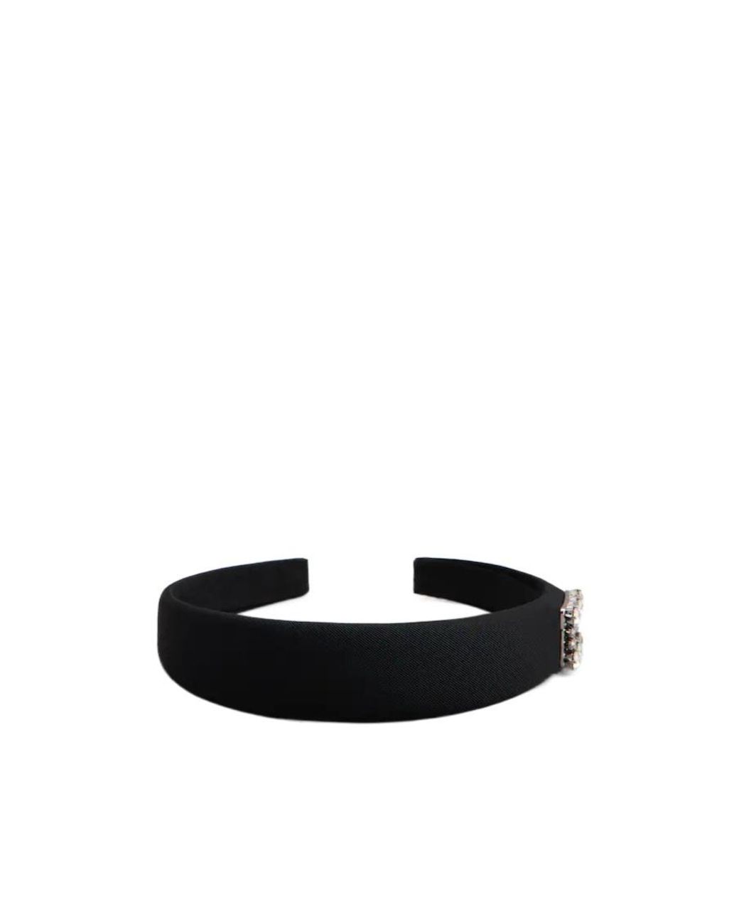 Roger Vivier Black Crystal Buckle Headband