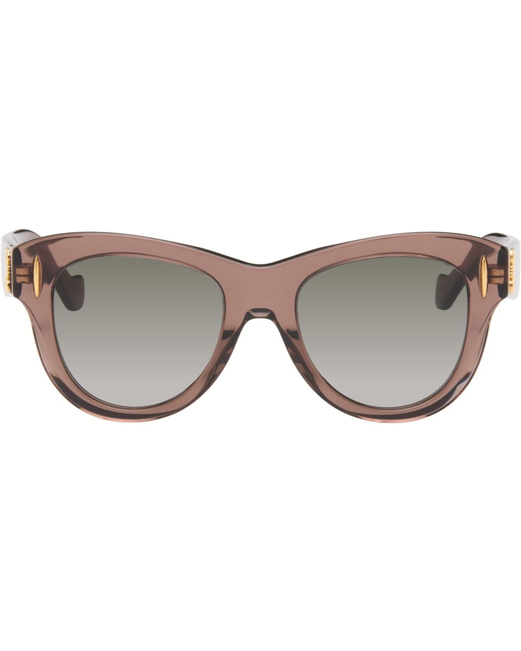 Loewe Gray Anagram Round Sunglasses