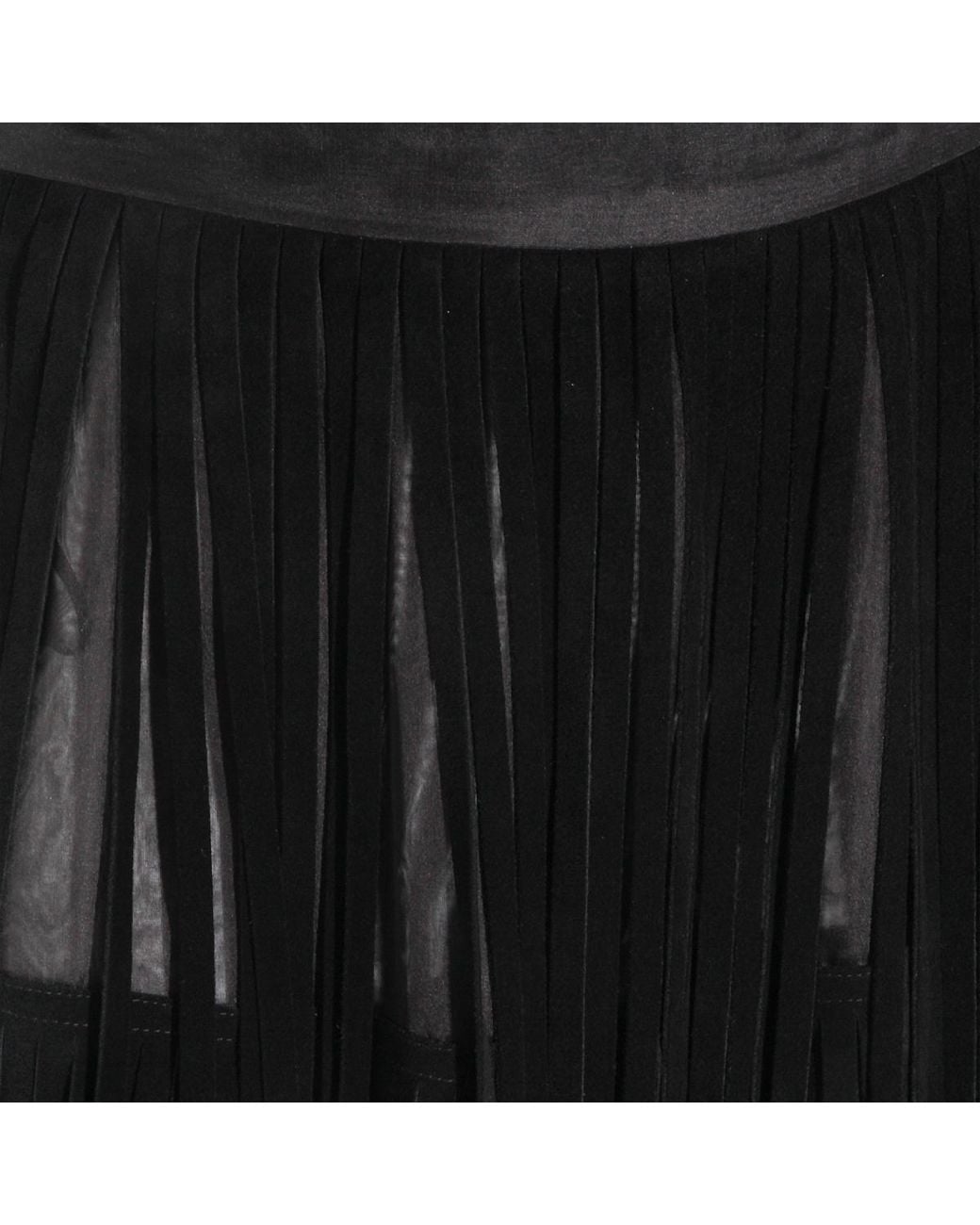 Dolce & Gabbana Black Silk Organza Midi Skirt
