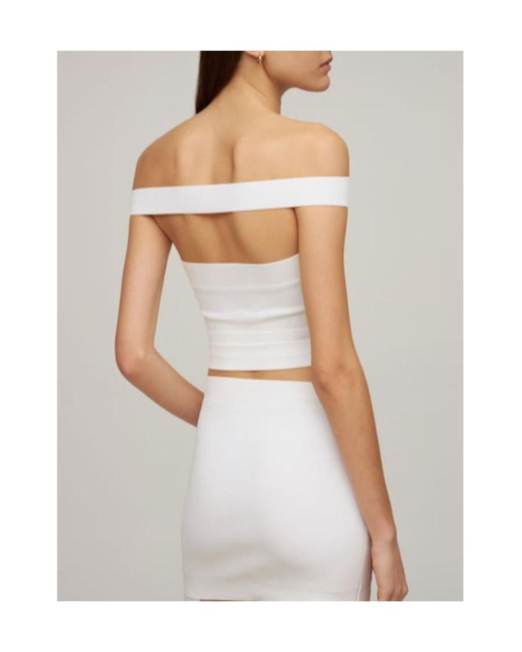 Dion Lee White Cross-Strap Tube Top