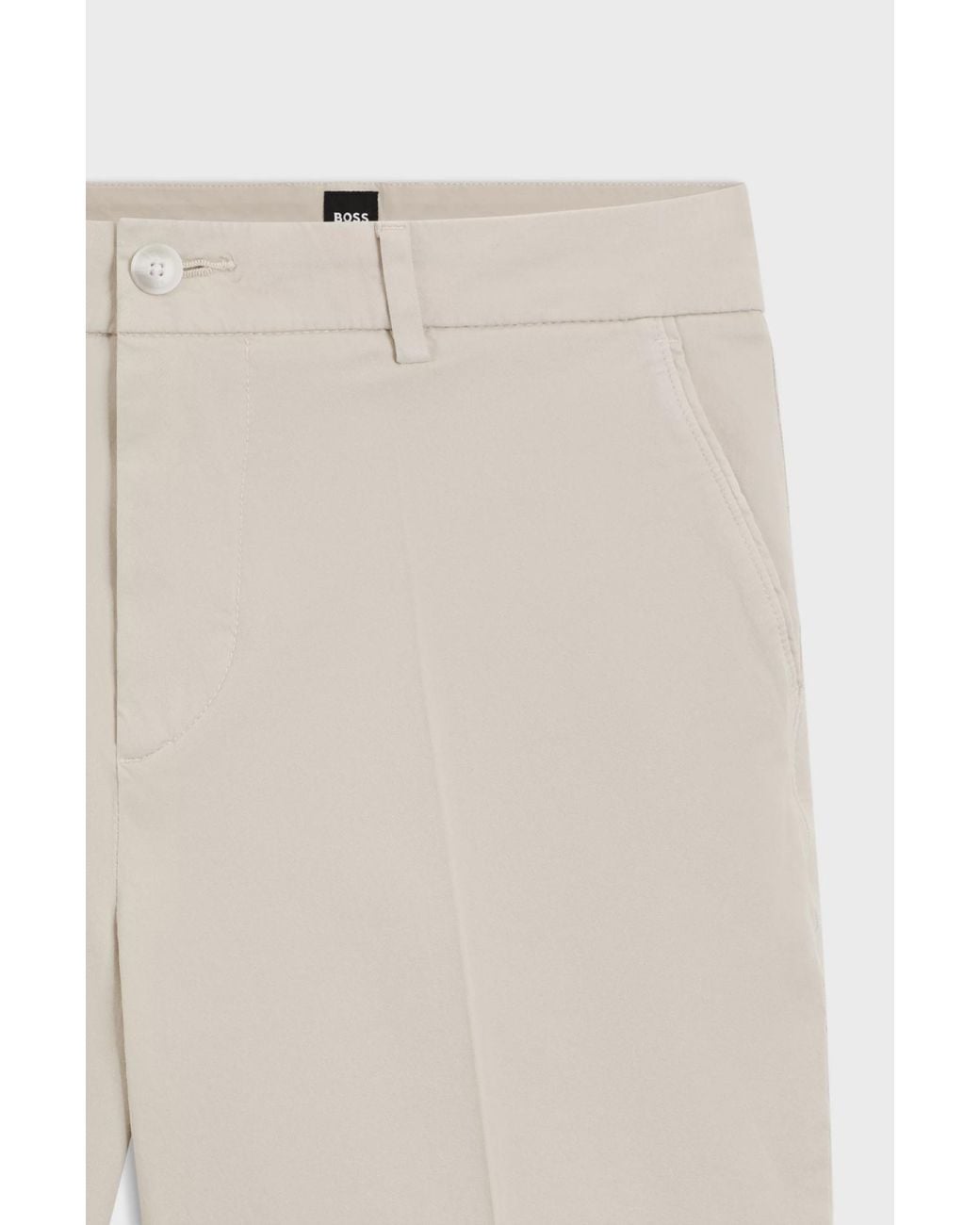 Boss White Buttoned Shorts for men