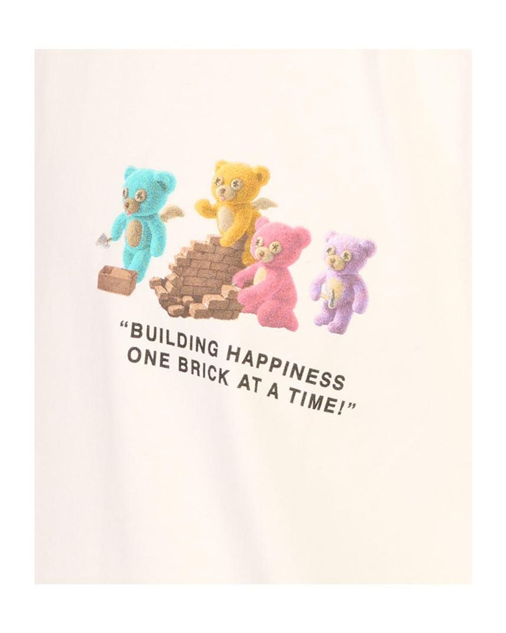 Barrow White Teddy Bear Printed Jersey T-Shirt for men