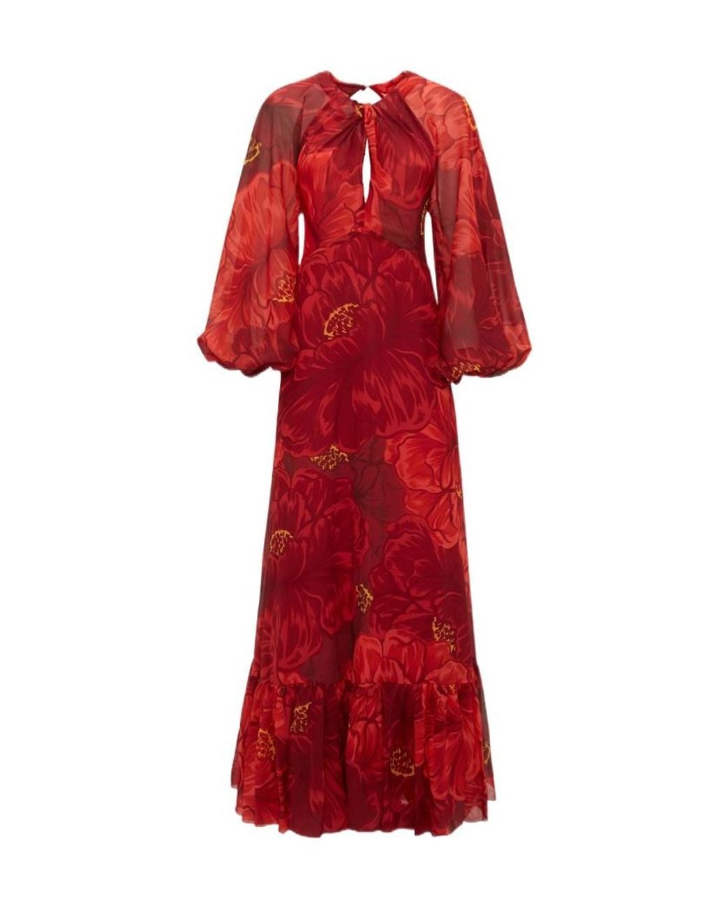 LaDoubleJ Red Eve Open-Back Maxi Dress