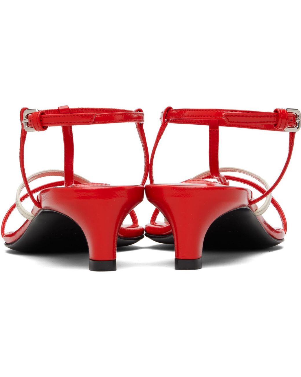 Jil Sander Red Cage Sandals