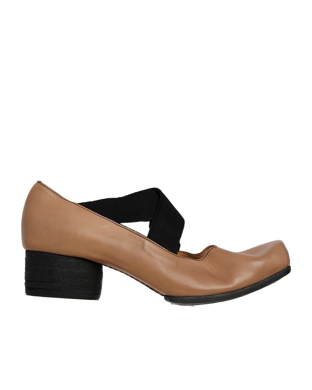 Uma Wang Brown Square-Toe Ballet Flats