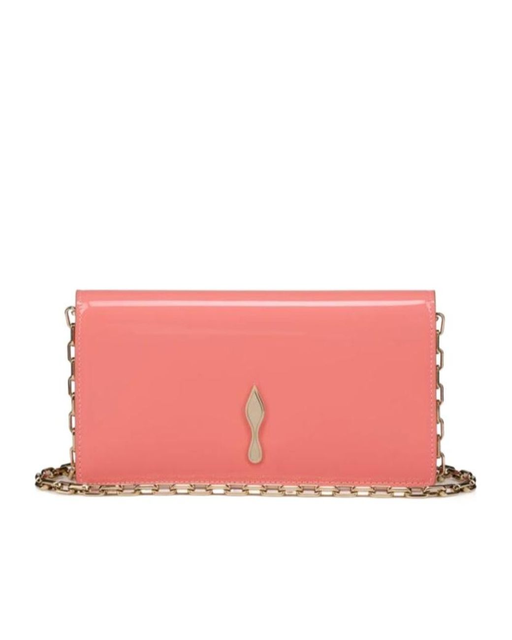 Christian Louboutin Pink Bettina Patent Leather Clutch Bag