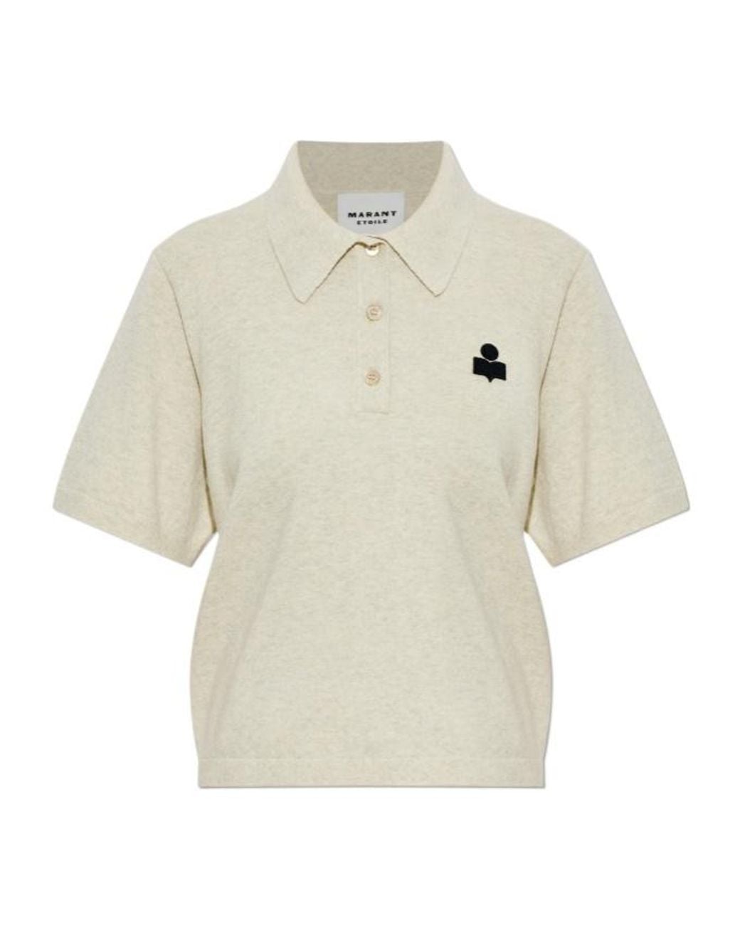 Isabel Marant White Isabel Marant Étoile Althea Polo Knitted Top