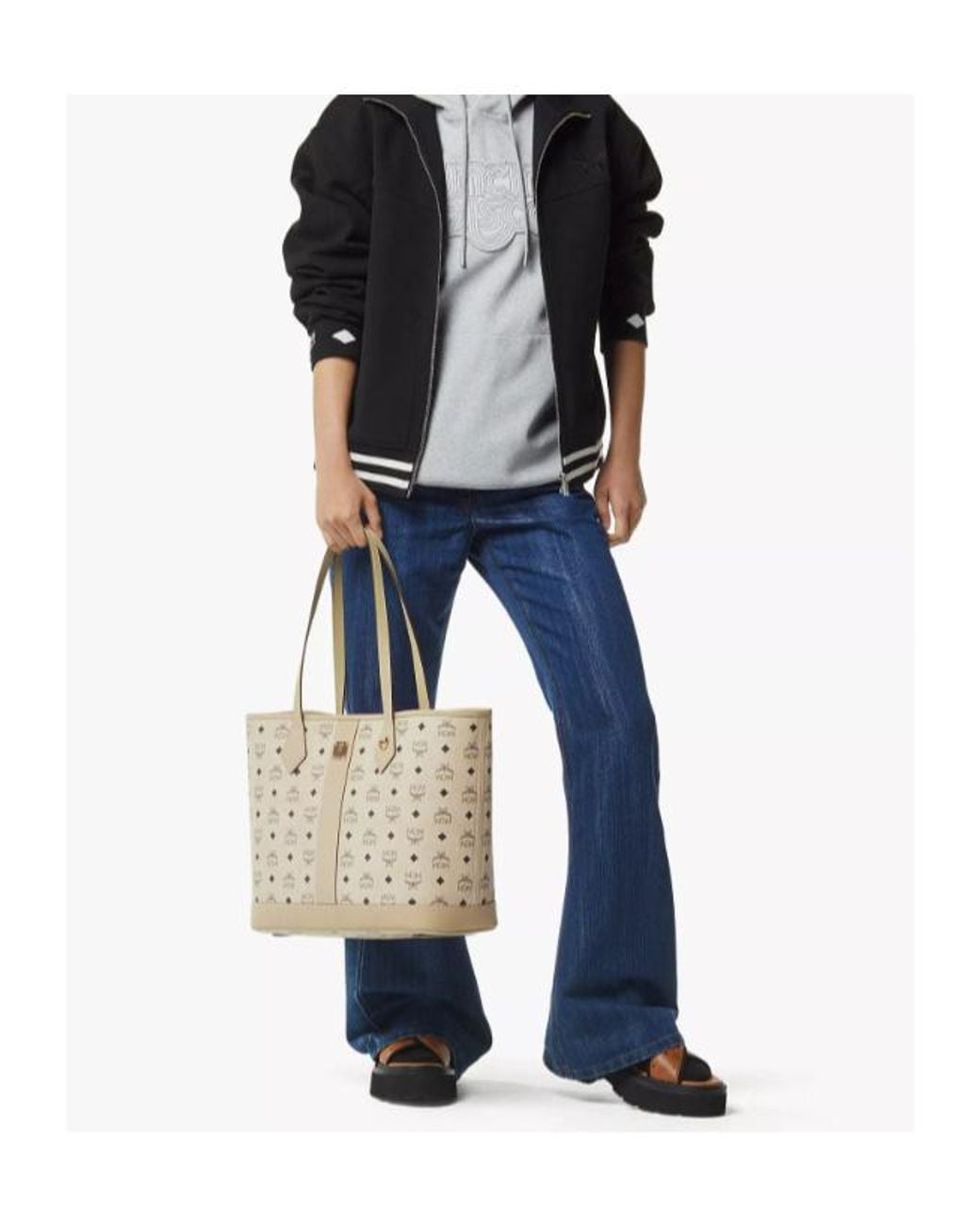 MCM Natural Visetos Liz Tote Bag
