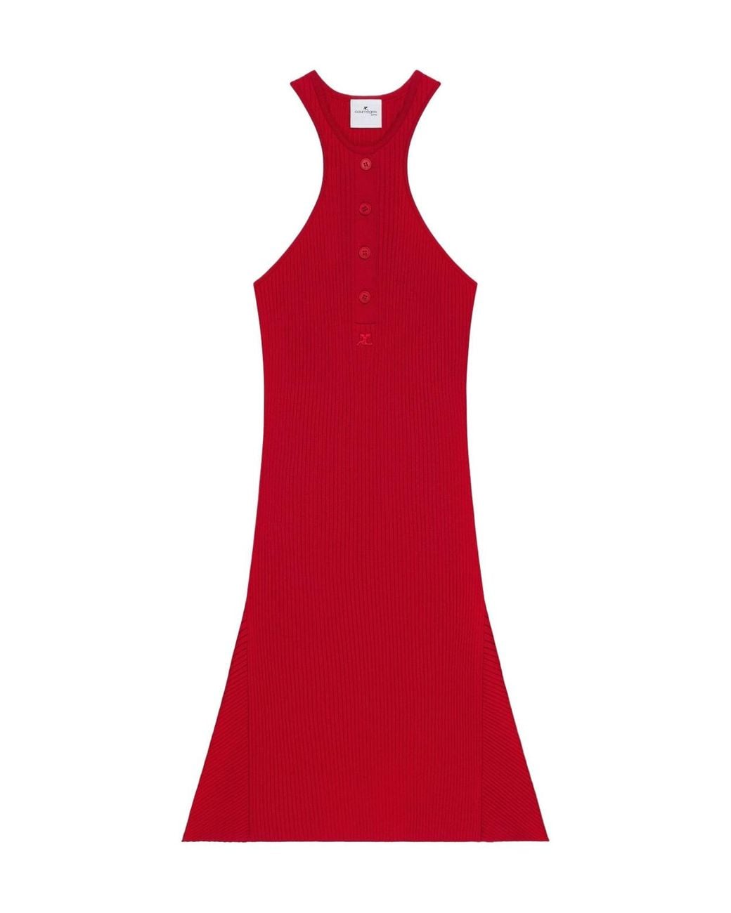 Courreges Red Courrèges Scuba Racerback Mini Dress