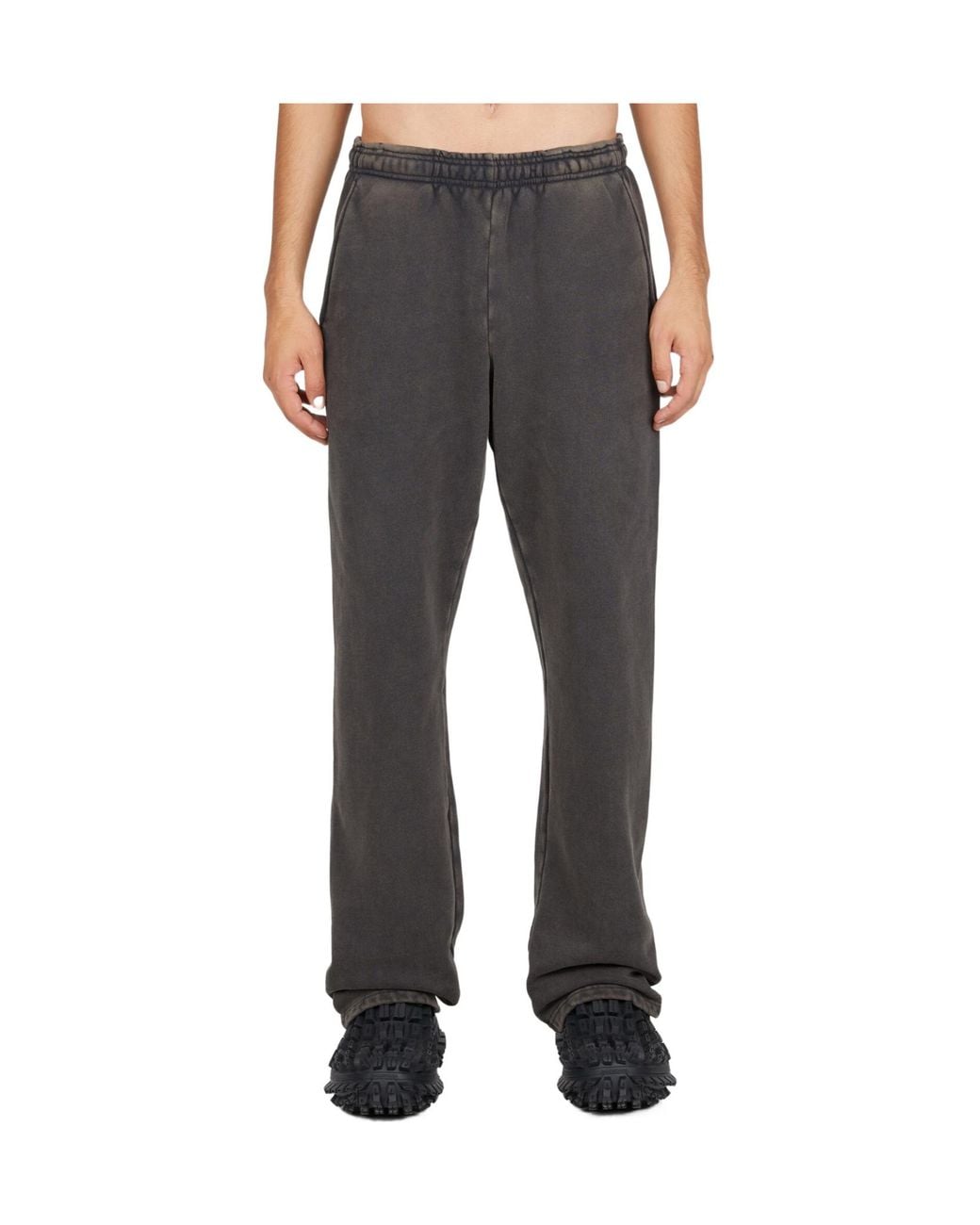 Entire studios Black Straight-Leg Elasticated Waistband Track Trousers for men