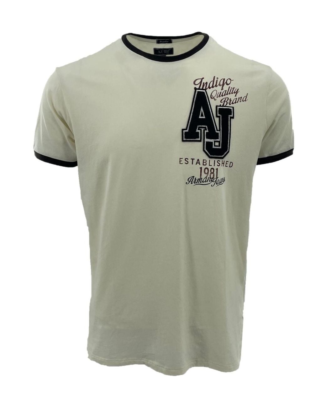 Armani Jeans Green Item O-Neck Short-Sleeved T-Shirt for men