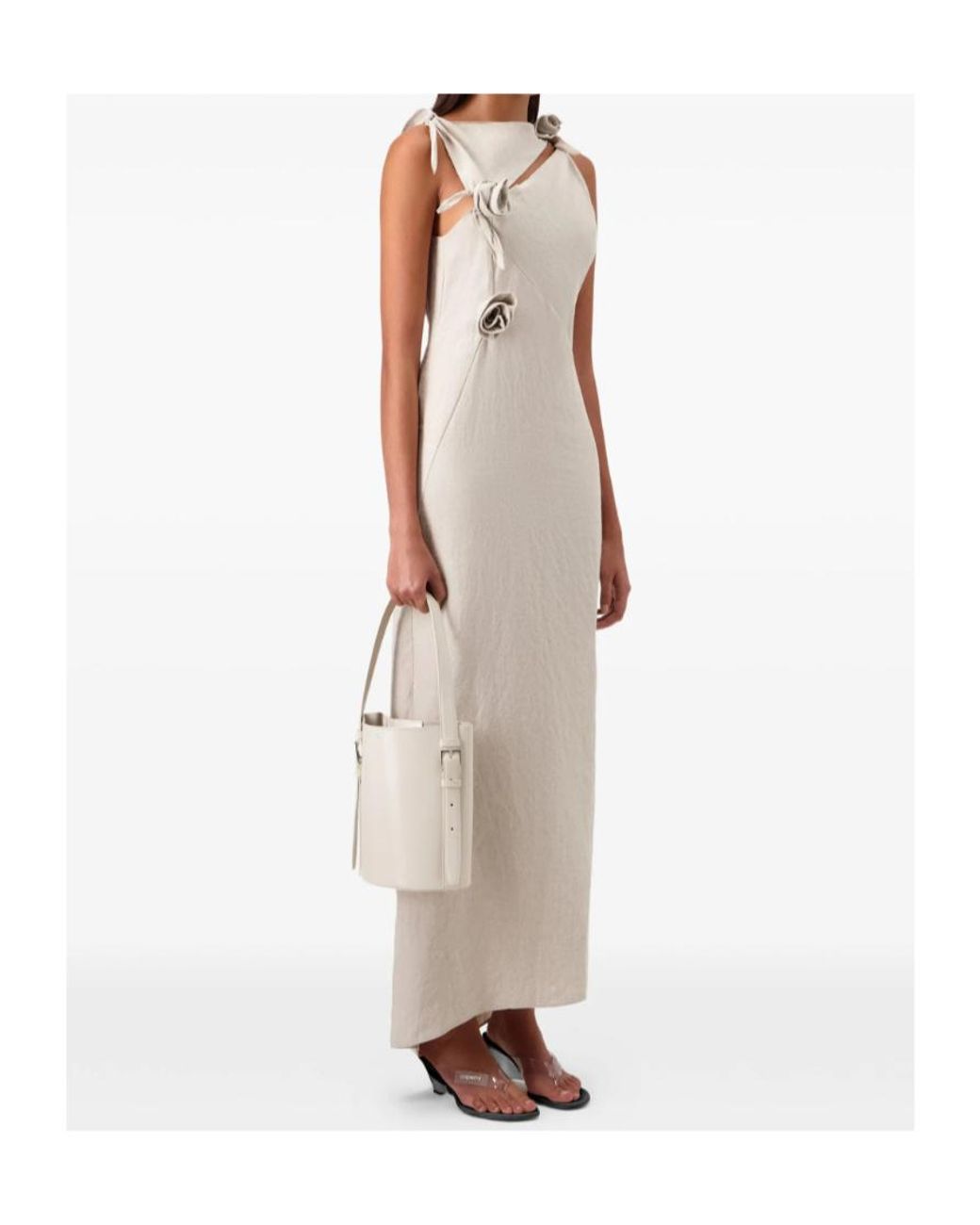 Coperni White Flower Gown