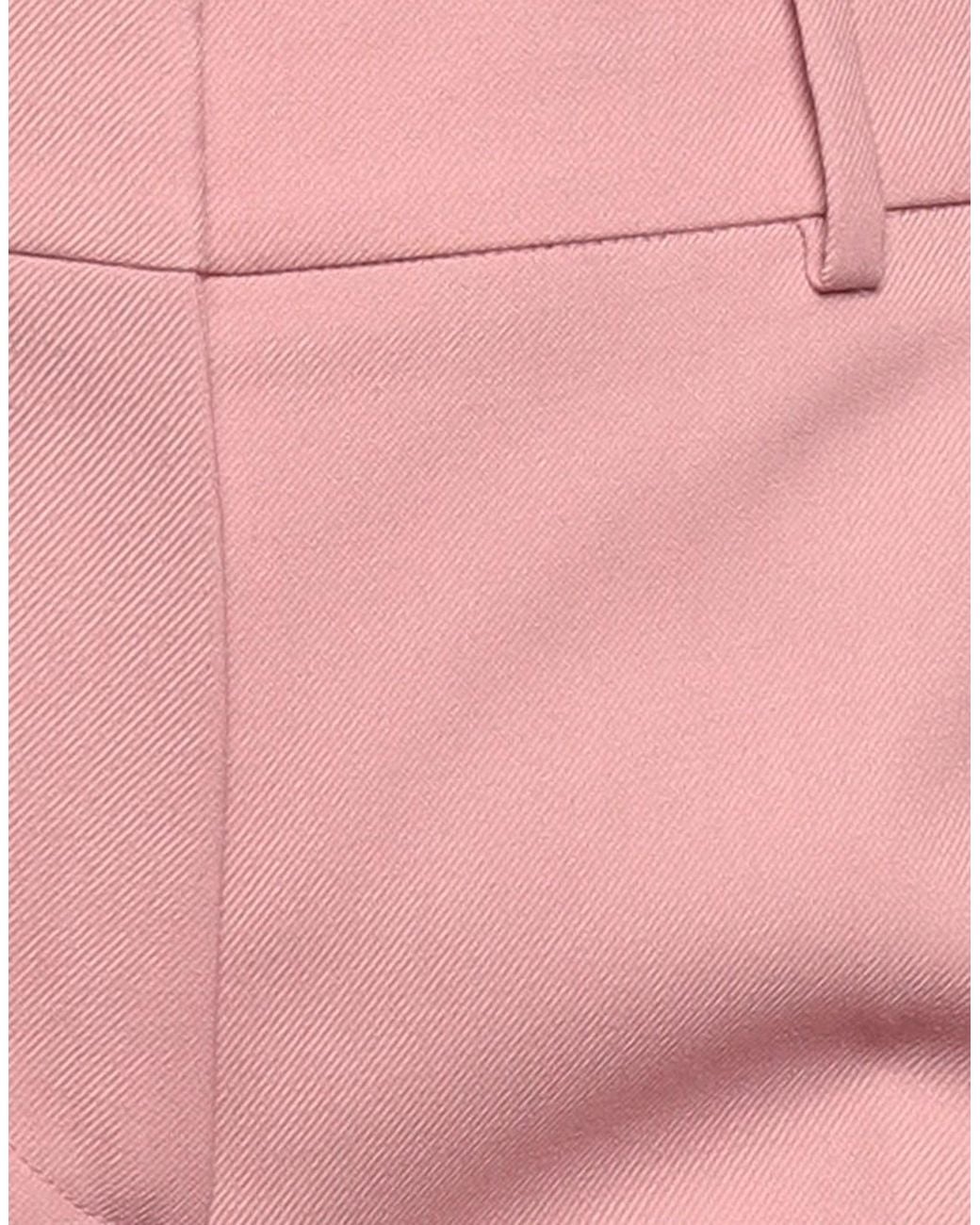 Burberry Pink Solid Color Twill Pants