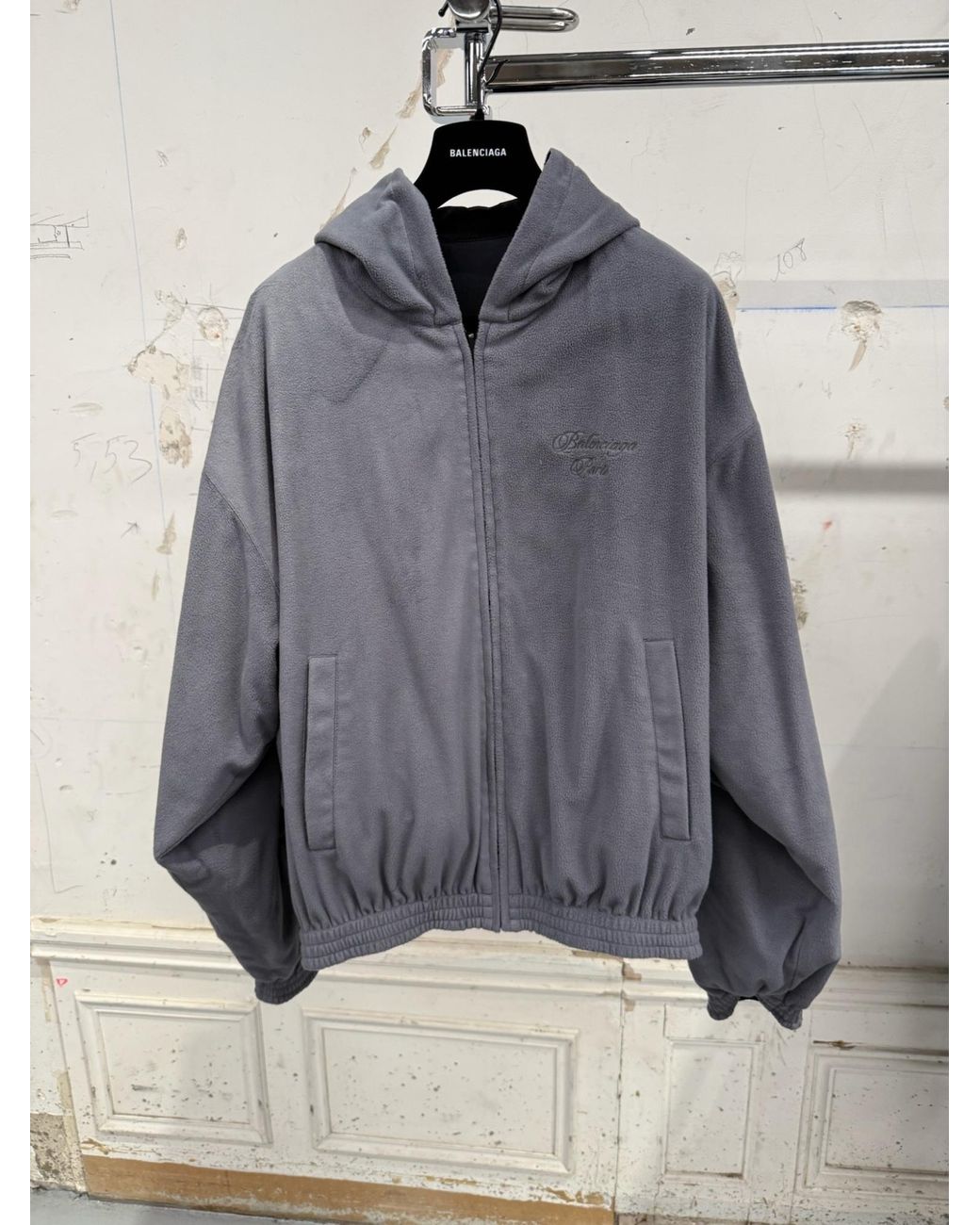 Balenciaga Blue Cursive Reversible Tracksuit Jacket for men