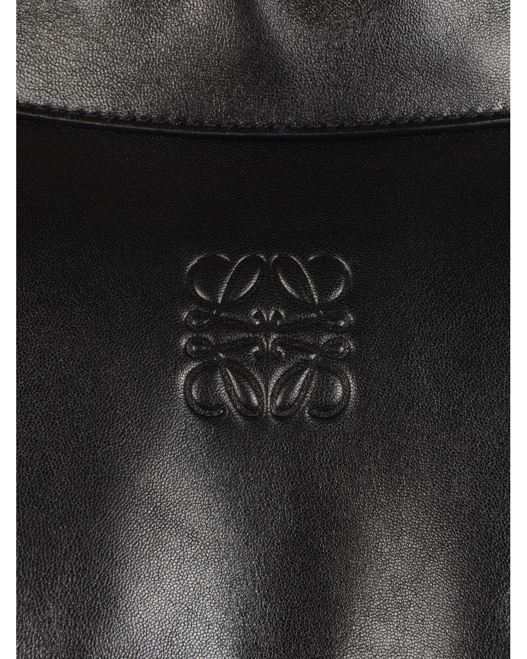 Loewe Black Leopard-Print Shearling-Trimmed Glossed-Leather Jacket