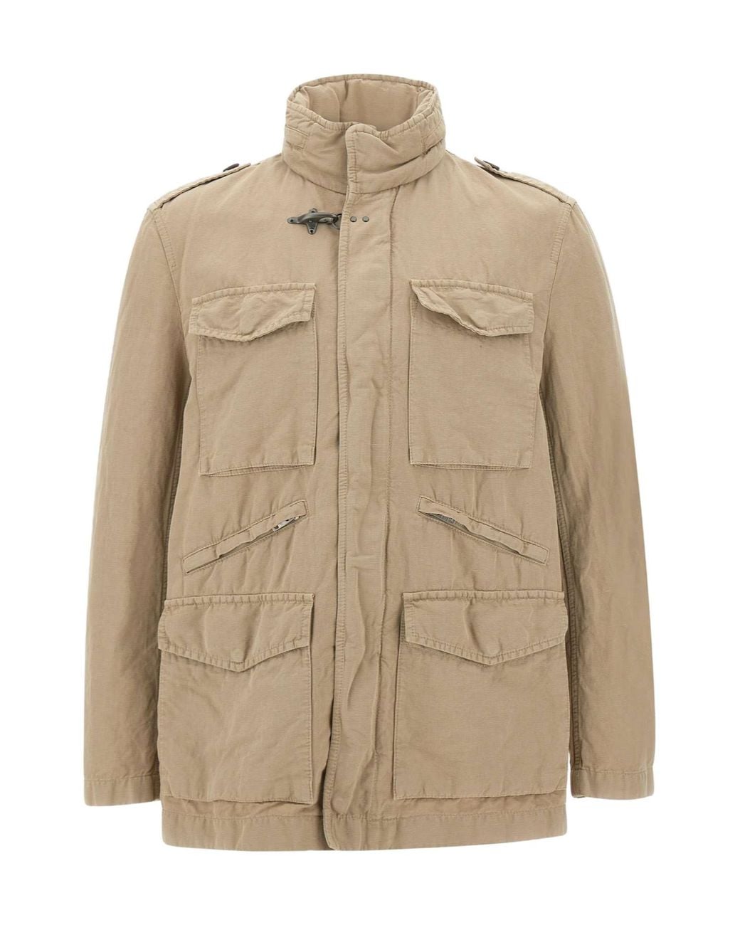 Fay Natural Toggle Fastening Jacket for men