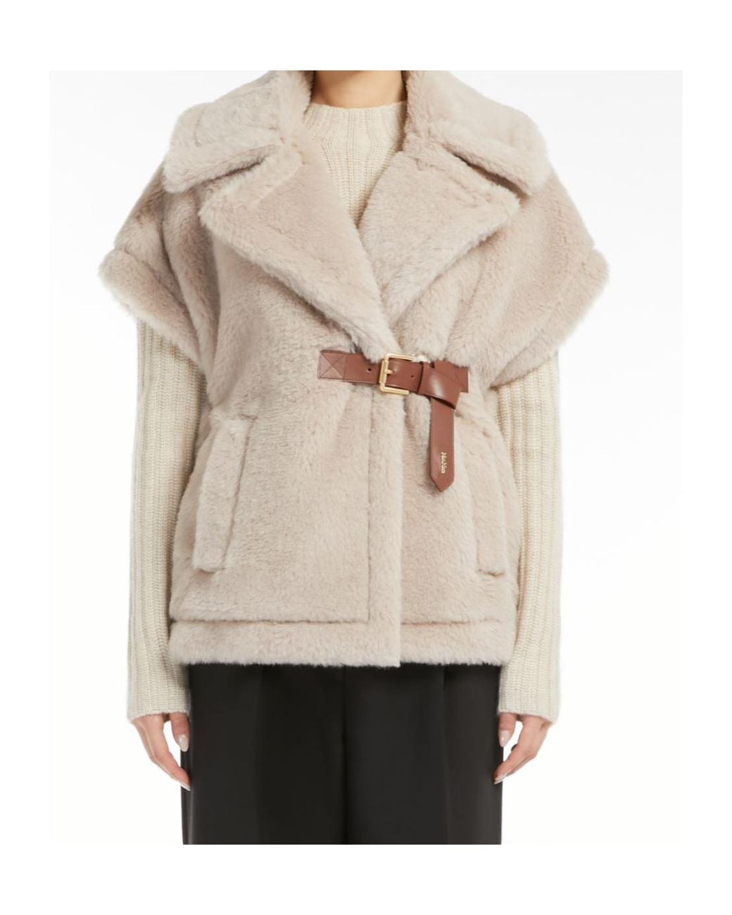 Max Mara Natural Newabavo1 Belted Cape